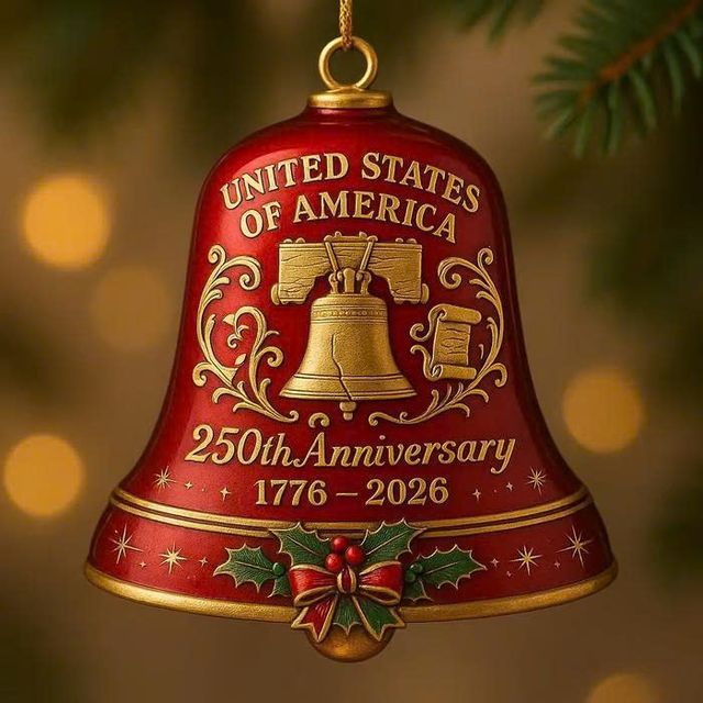 🔥United States 250th Anniversary Bell Ornament